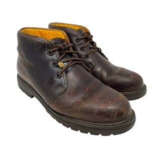 MR PANAMA Jack‎ Havana Joe Brown Leather Ankle Lace Up Boots 40 Waxy Waterproof